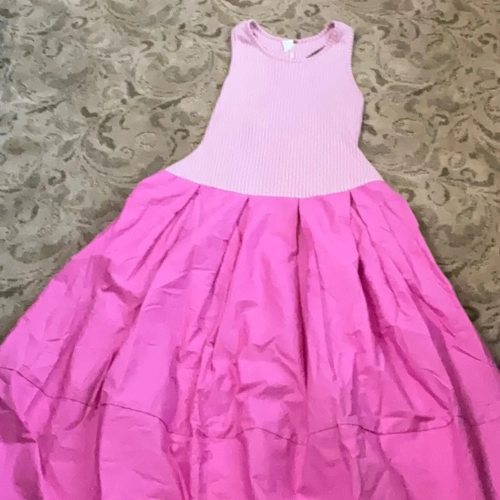 Pink racerback tank maxi Dress - Picture 3 of 9